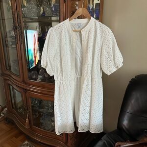 Nine West Cream Button-Up Blouse